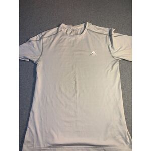 adidas‎ Activewear Tee Shirt Mens Large White Solid Short Sleeve Crew Neck Logo